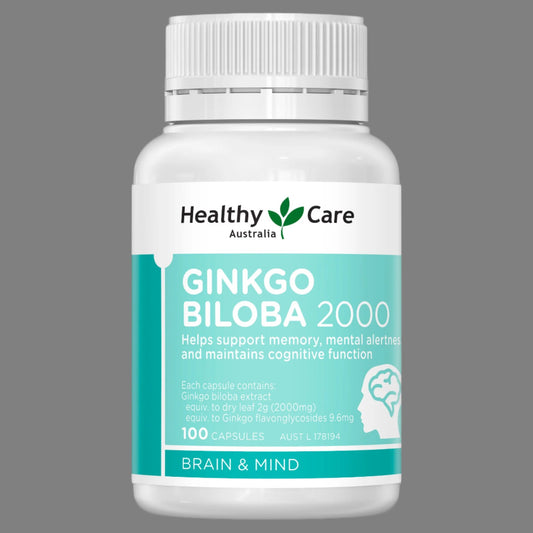 Healthy Care Ginkgo Biloba 2000mg 100 Capsules