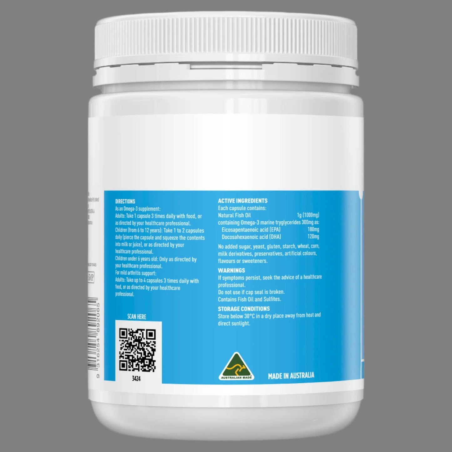 Healthy Care Fish Oil 1000mg 400 Capsules