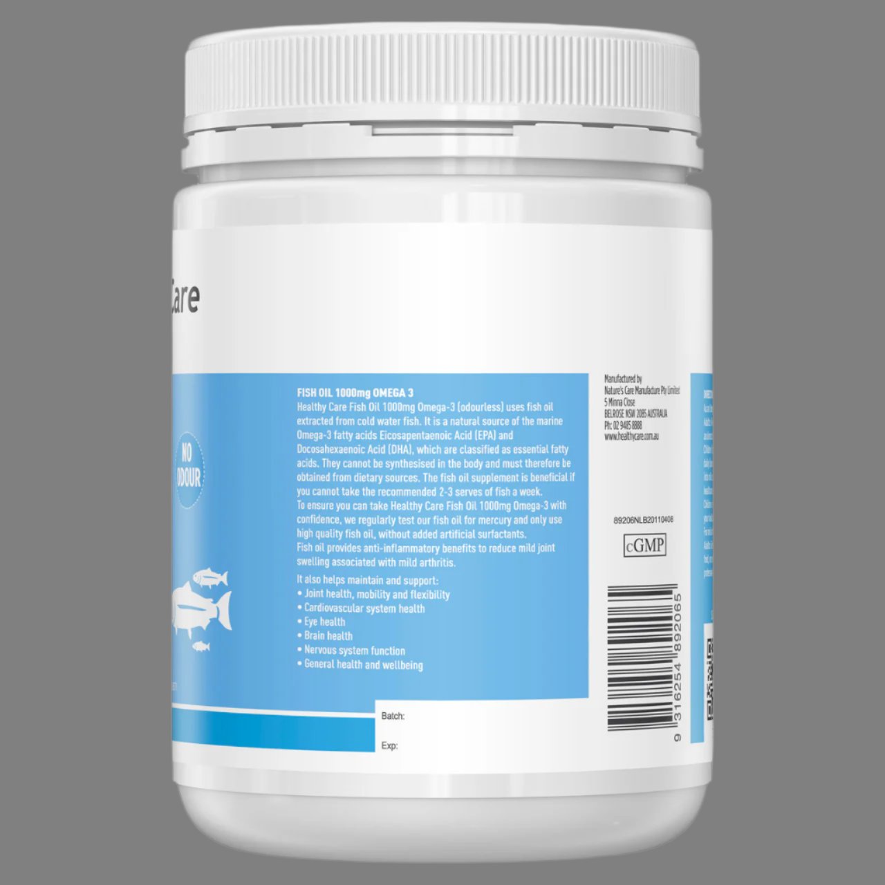 Healthy Care Fish Oil 1000mg 400 Capsules