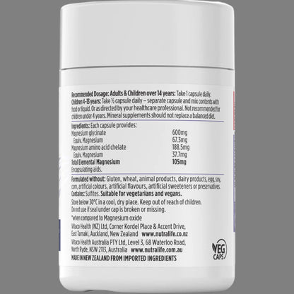 Nutra-Life Magnesium Glycinate Hi-Zorb 60 capsules